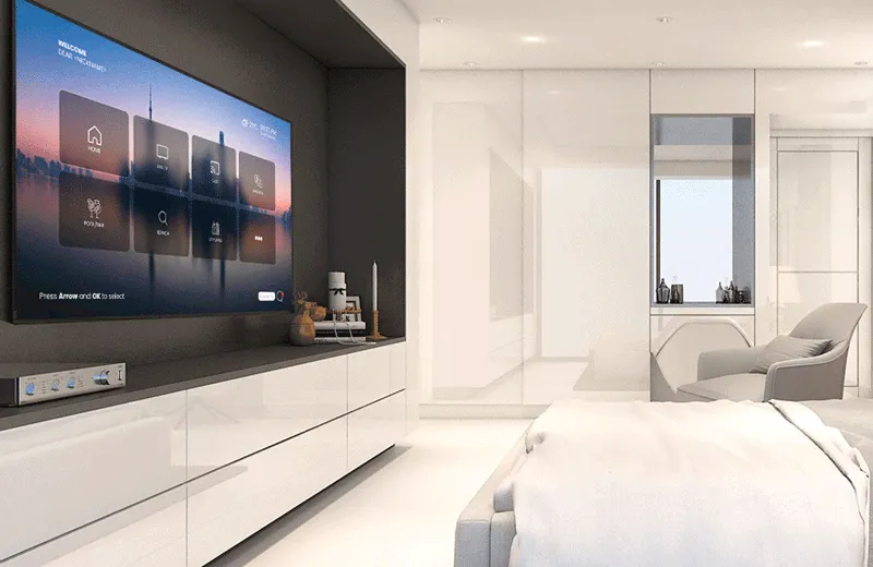 IPTV integrator showcasing connected smart TVs